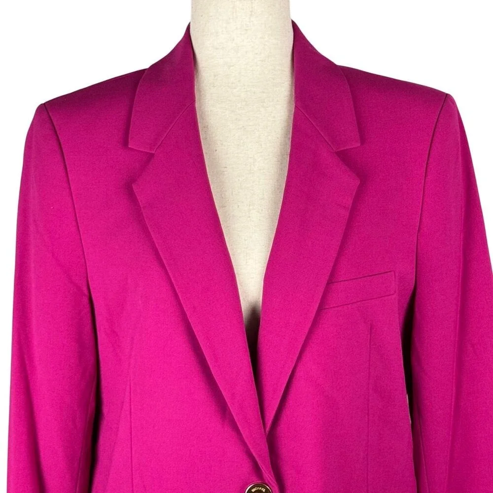 Michael Kors Pink Gold Button Blazer Jacket Womens‎ Size 10